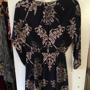 Francesca’s long sleeved silk dress
